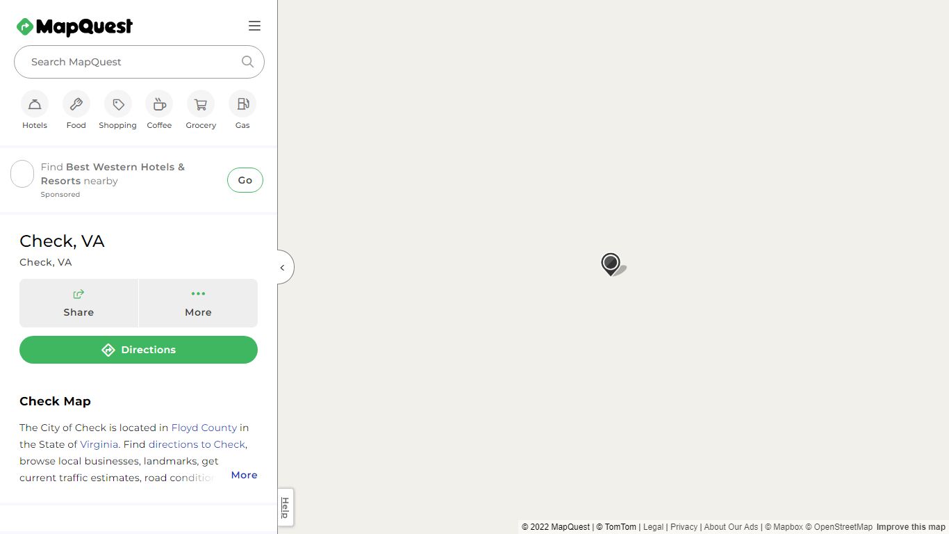 Check, VA Map & Directions - MapQuest