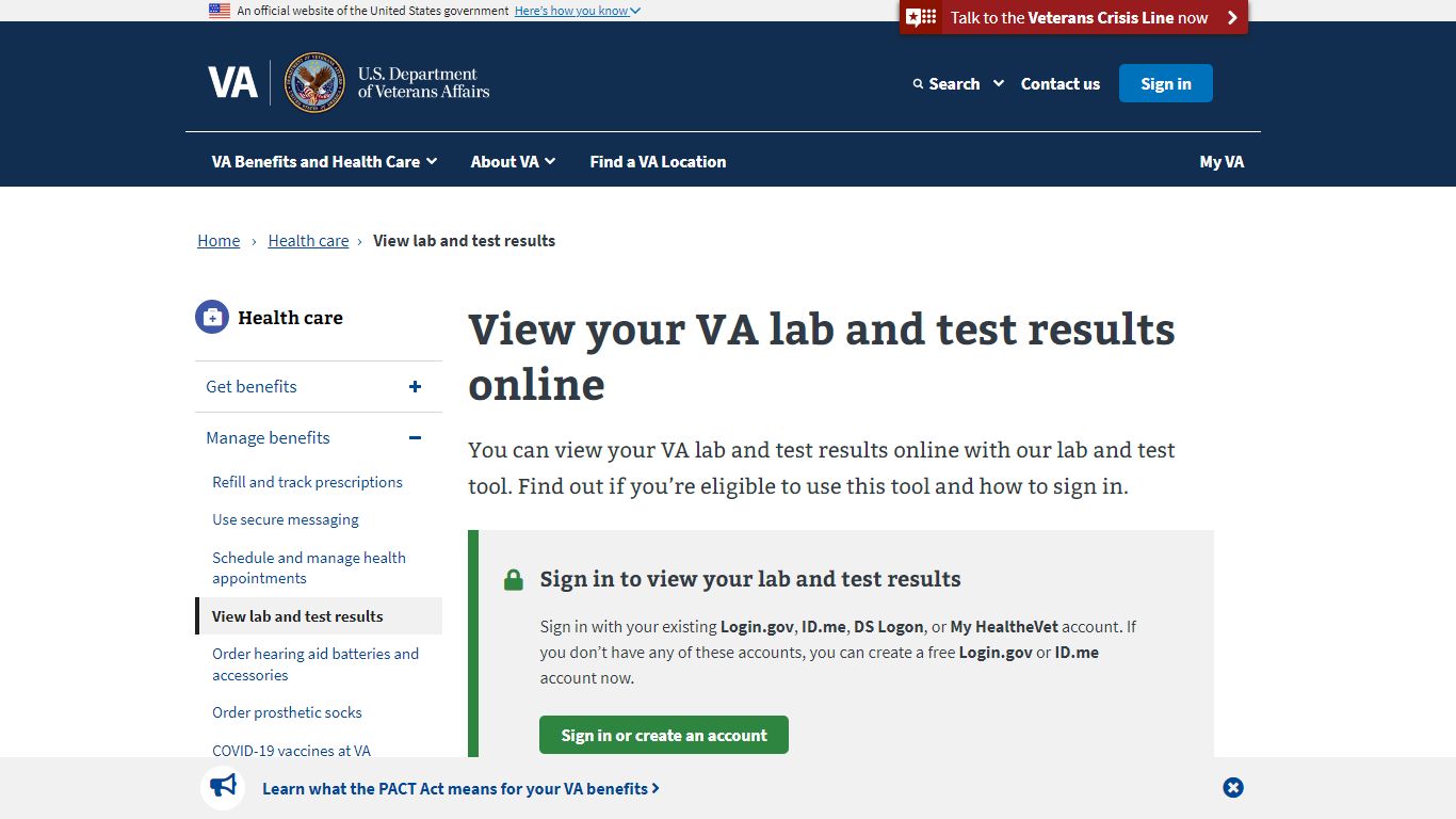 View Your VA Test And Lab Results Online | Veterans Affairs